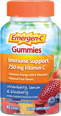 750Mg Vitamin C Gummies for Adults, Immune Support Gummies, Gluten Free, Strawbe