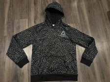 Reebok Black Logo Pullover Hoodie Jacket Boys Youth Size XXL 18