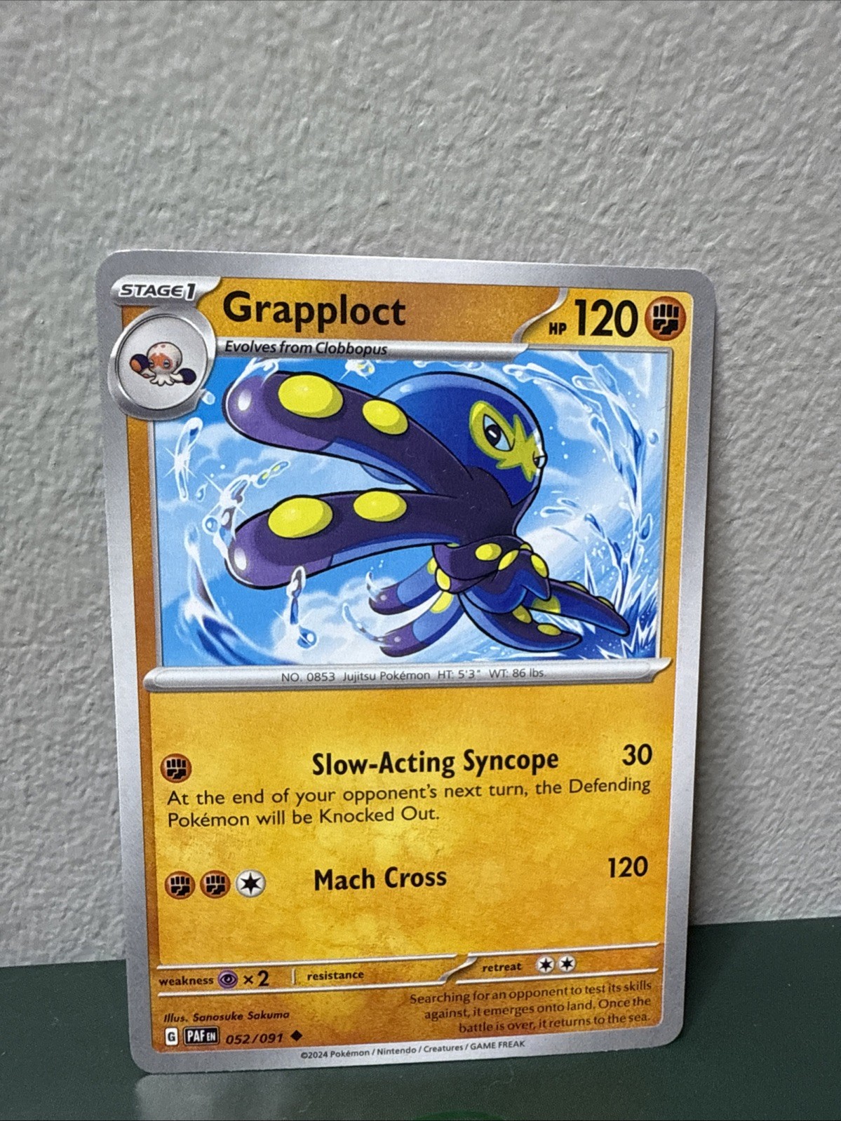Grapploct Normal Uncommon SV: Paldean Fates 052/091 NM