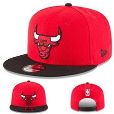 New Era Chicago Bulls Snapback Hat NBA Team Basic 2 Tone color Red Back Cap