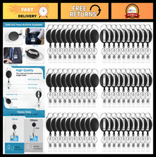 60 Pcs Retractable Badge Reels Lanyards with Carabiner Clip for ID Keys