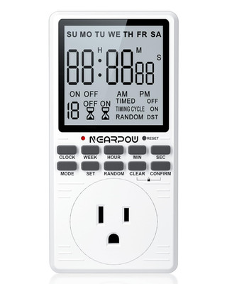 Outlet Timer, NEARPOW Multifunctional Programmable Timer with Countdown and 7-Da