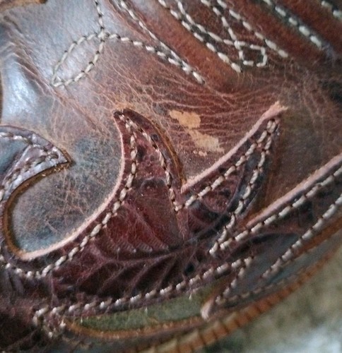 Women's ARIAT Brown, Green Inlay Cut Western Leather Short Boots Cowboy Size 7 B - Picture 10 of 14