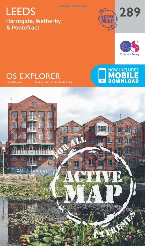 Leeds Map Weatherproof Harrogate Wetherby Pontefract by Ordnance Survey - Image 4