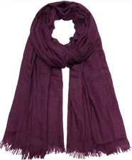 Women Summer Scarfs Cotton Lightweight Large Long Gauze Shawl Beach Wrap Plai...