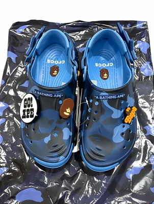 A BATHING APE x Crocs ECHO M1 EVA Clogs Men's Blue 213140-4SN