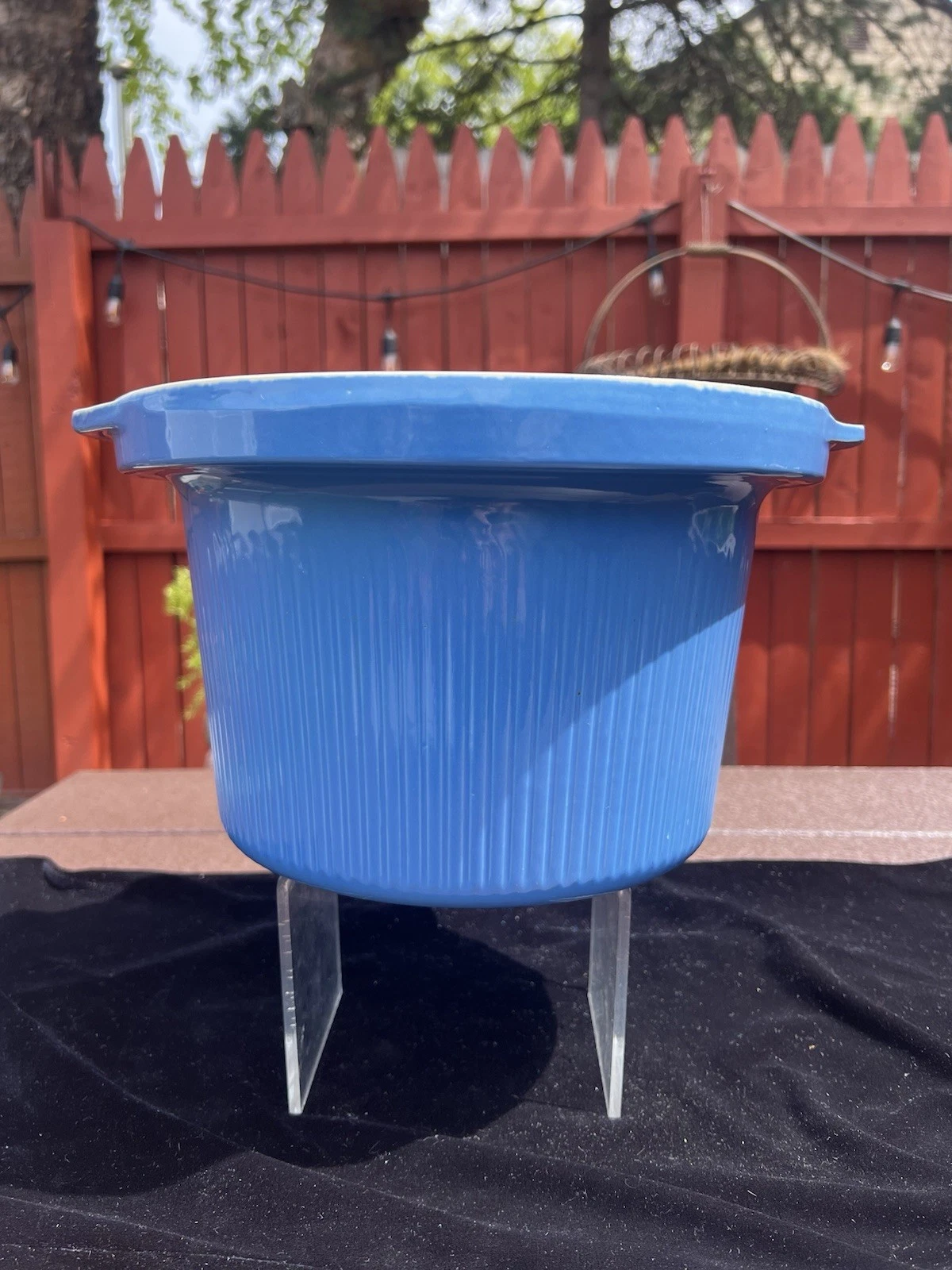 Rival Crock Pot Slow Cooker Bowl Dish Ceramic ORIGINAL Part 6QT Model 3656 Blue