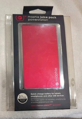 Mophie Juice Pack Powerstation 2.1 Amp 4000mAh USB Battery For iPhone/ipod Red