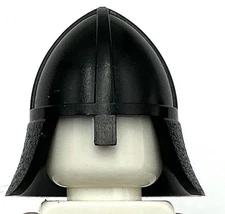 Lego New Black Minifigure Headgear Helmet Castle Nasal Helmet w/ Angled Neck