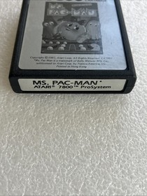 Atari 7800 Ms PAC Man Cartridge & Game Manual Tested WORKS!!