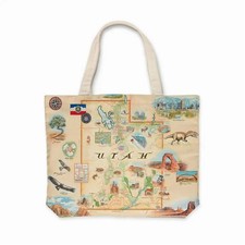Xplorer Maps CTOTE UT Utah Map Canvas Tote Bag