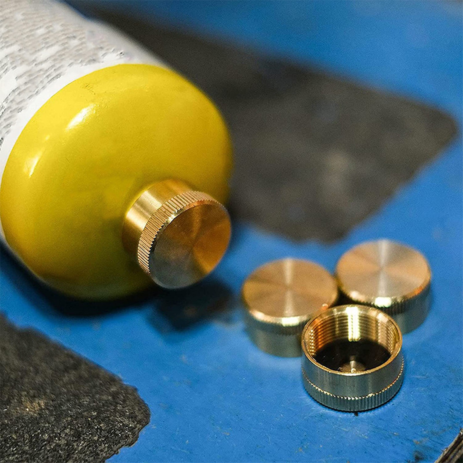 6* Solid Brass Propane Bottle Caps Cover Kits For 1 LB Gas Tank Cylinder Seal