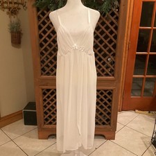 Oscar de la Renta Pink Label Romantic Bridal Chiffon Nightgown Empire Waist