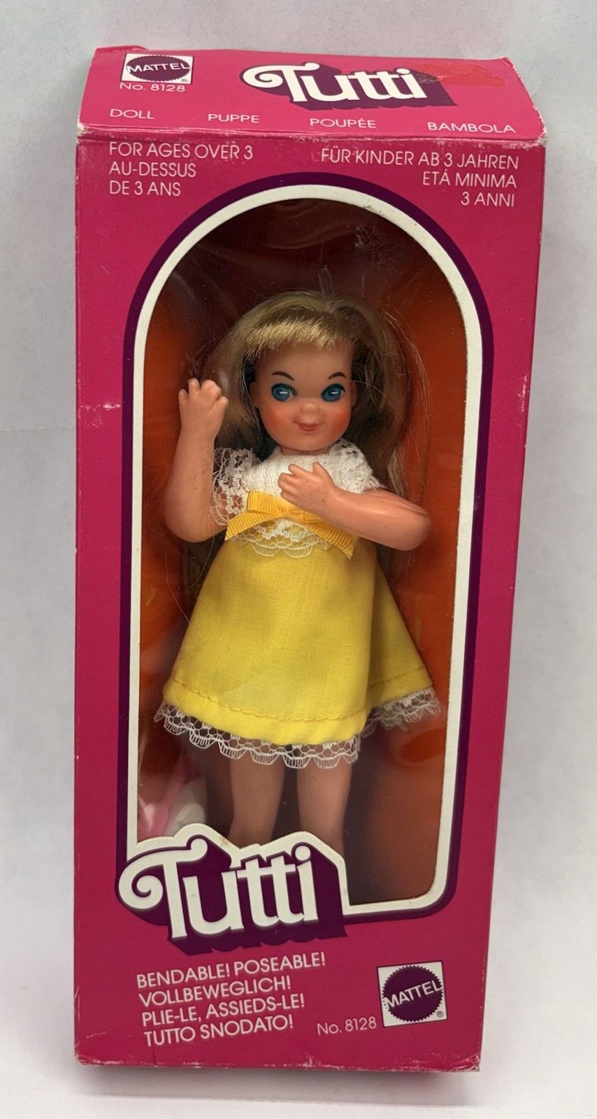 Vintage 1976 Tutti Barbie Doll #8128, Mattel w/ Box