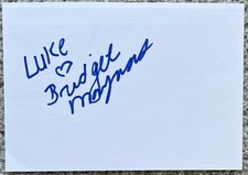 Bridget Marquardt Signed In Person 4x6 Index Card In Top Loader - Playboy