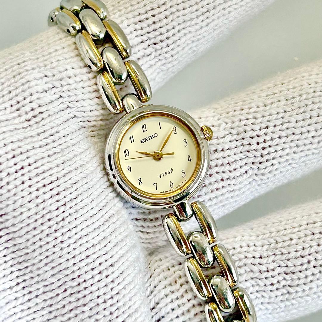 Battery] SEIKO Tisse Gold Combination Ladies Watch - Gem