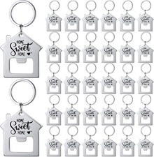 30 Pcs New Home Keychains Bulk Estate Agent Gifts Sweet House Keyrings