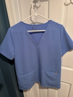 Figs Casma Scrub Top Women’s Medium Cecil Blue Technical Collection