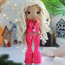 Girl Crochet Doll, Handmade Crochet Amigurumi Doll Gift, Amigurumi Doll