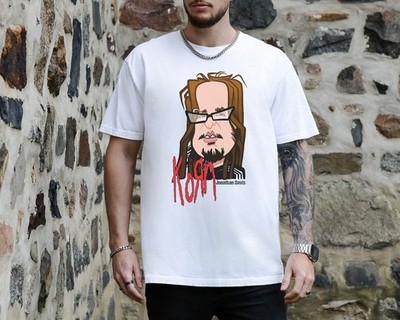 Korn Jonathan Davis T-Shirt Rock Band on Premium Vintage Black Comfort Color Tee