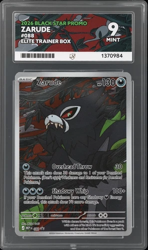 Pokémon TCG Zarude 088 Promo Ace 9 Mint Black Star Promo Pitcg Black UK