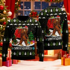 Ugly Sweater Funny Bigfoot Sasquatch Xmas