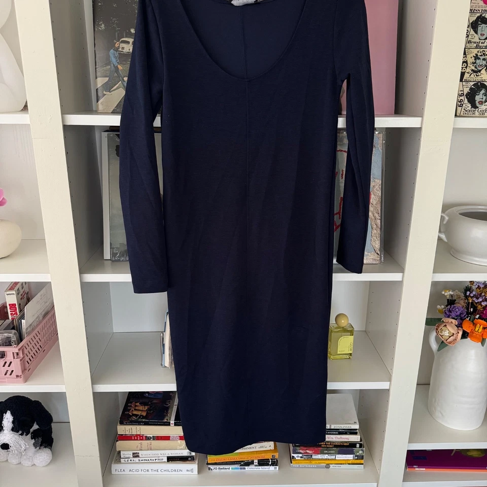 HATCH The Gigi Midi Dress in Navy Blue Size 1/Small - Image 3 of 4