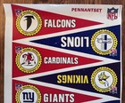 NFL Pennantset VINTAGE 1967 Plastic Sheet of Football Teams Pennant Flags SPLIT — photo 4
