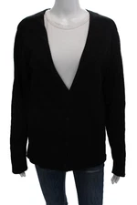 The Row Unisex Black Cardigan Sweater Button V-Neck Size S