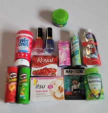 ZURU MINI BRANDS Food Lot Of 13 Items Pringles Mad Libs Wet Ones Skintimate