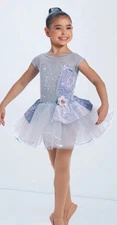Weissman Dance Costume Wind In My Hair Blue Cinderella Ballet Size Medium (MC)