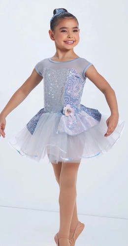 Weissman Tutu Dance Costume “Wind In My Hair” Powder Blue Cinderella Ballet Sz M