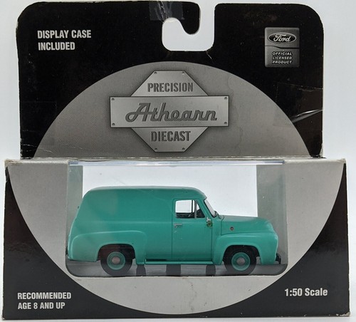 Camión Ford F-100 1955 fundido a presión Athearn 90979 1:50 panel en verde EX/caja | Condition: Used