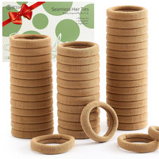 100 Pcs Thick Seamless Hair Ties, Ponytail Holders Hair Accessories No Damage...