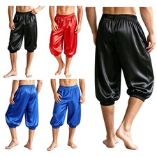Mens Bottoms Stage Performance Loose Rave Sweatpants Show Pants Casual Jogging