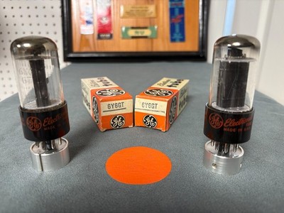 Pair of GE 6Y6GT Tubes - NOS NIB - Sencore TC162 Tested
