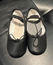 Black Soft Leather Ballet Shoes/Ballet Slippers/Dance Shoes for Girls Sz 10