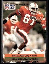 1991 Pro Set #32 Russell Maryland RC Football Card 0601H