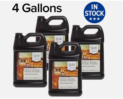 #ad UltraCruz Hydrogen Peroxide 3% 4 x 1 Gallon $31.99