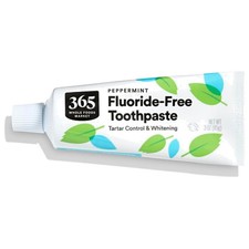 ADA Accepted Fluoride-Free Toothpaste 3 Oz Travel Tube with Peppermint
