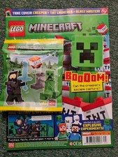 Lego Minecraft magazine with Creeper + TNT Launcher + Blast Master! Issue 45