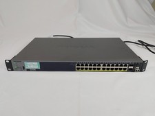 NETGEAR 24 PORT GIGABIT POE SWITCH. ProSafe GS728TP V2 - Used - Working