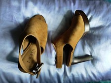 Lauren Ralph Lauren Tan Leather Slingback Heels UK 4 / US 6.5B NEW Without Box