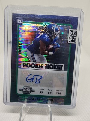 2021 Panini Contenders Optic - Auto Gary Brightwell Green Pulsar Prizm /30