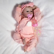 18in Reborn Baby Dolls Full Body Vinyl Silicone Lifelike Newborn Girl Doll Bath
