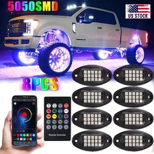 8pods Rgb Led Rock Lights Offroad Music Wireless Bluetooth Underglow Neon Lights 8pods Rgb Led Rock Lights Offroad Music Wireless Bluetooth Underglow Neon Lights