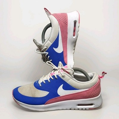 Nike Air Max Thea Sneaker - UK 5 - Weiß Royal Blau Pink - V Guter Gebrauchter Zustand
