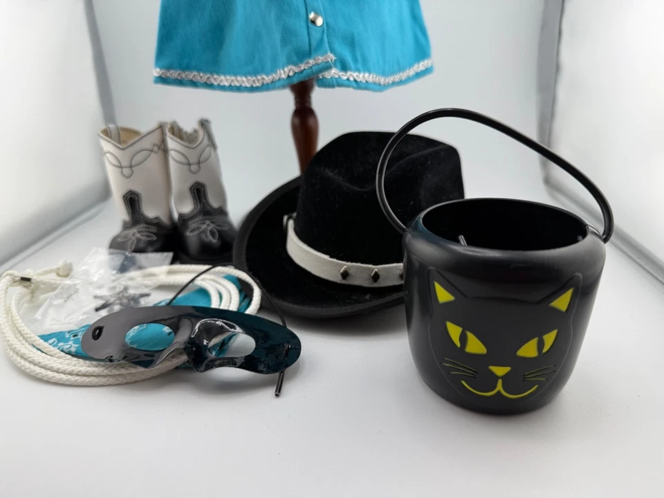 Difícil de Encontrar Pleasant Company American Girl RARO 1998 ROOTIN’ TOOTIN’ Conjunto de Disfraz de Vaquera Foto 3 de 4