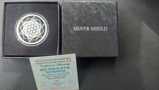silver shield Flower of Life Minimintage 1 oz