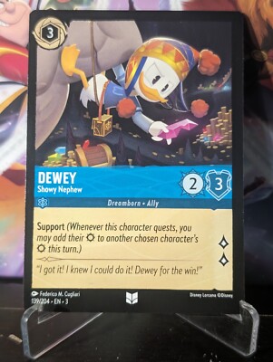 lorcana into the inklands card values Dewey Into the Inklands 139/204 Lorcana TCG Card NM/M Regular